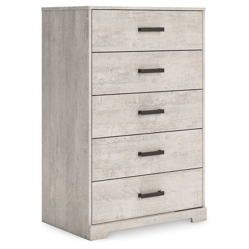 Shawburn – Whitewash – Five Drawer Chest