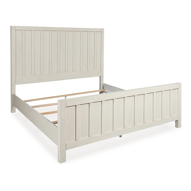 Shaybrock – Antique White – California King Panel Bed