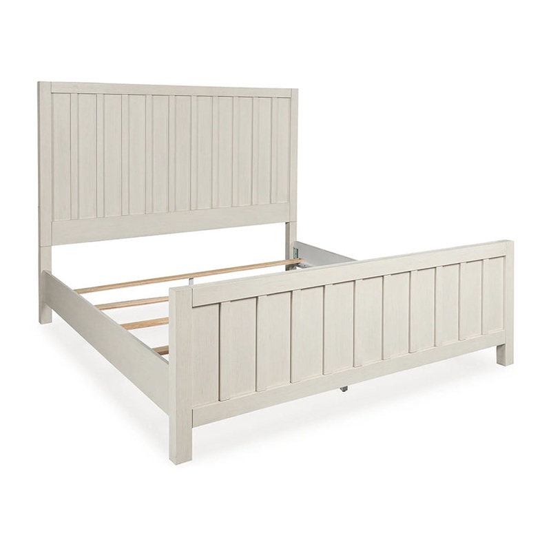 Shaybrock – Antique White – King Panel Bed