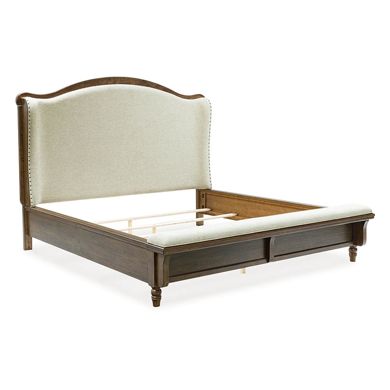 Sturlayne – Brown – California King Upholstered Panel Bed