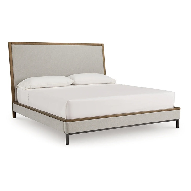 Tomtyn – Light Brown – King Upholstered Bed