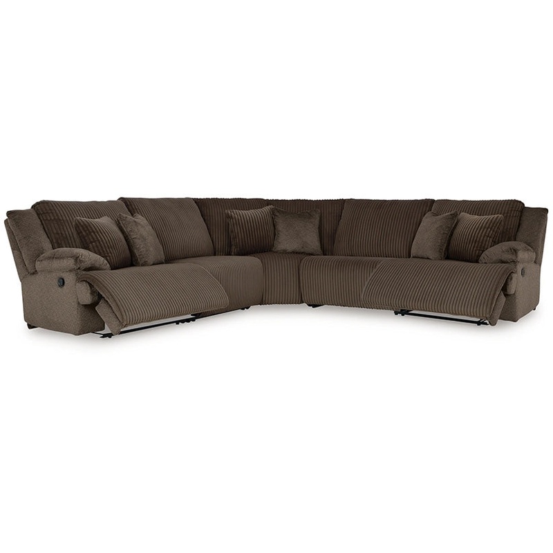 Top Tier – Chocolate – 5-Piece Reclining Sectional