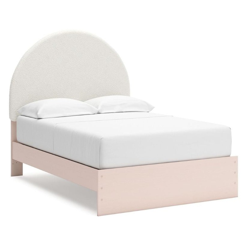 Wistenpine – Blush – Full Upholstered Panel Bed