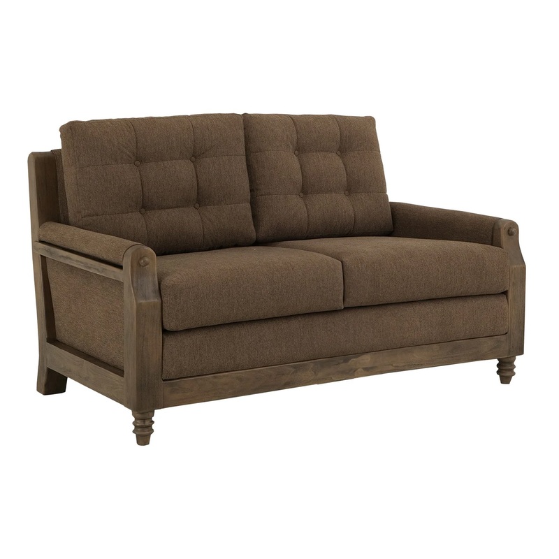 Xel-Ha II – Upholstered Loveseat – Carnelian Brown