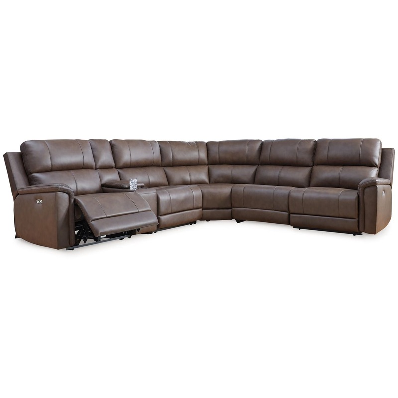 Bleckley – Espresso – 6-Piece Power Reclining Sectional With LAF And RAF Recliners