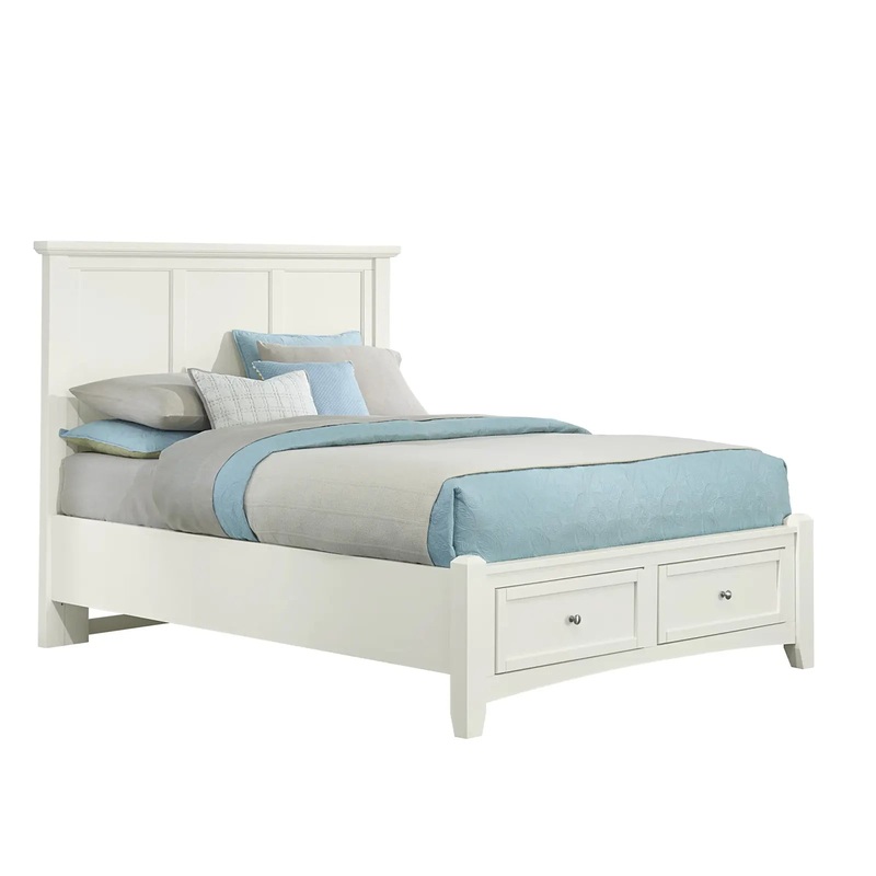 Bonanza – Queen Mansion Bed With Storage Footboard – White