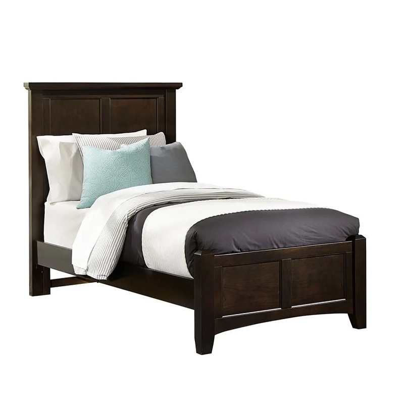 Bonanza – Twin Mansion Bed With Storage Footboard – Merlot