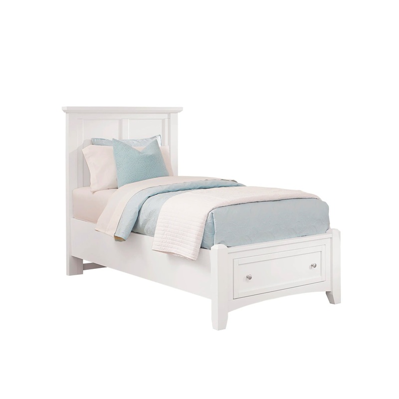 Bonanza – Twin Mansion Bed With Storage Footboard – White