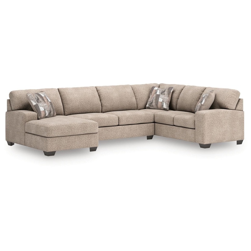 Seyler Lane – Beige – 3-Piece Sectional With LAF Chaise And RAF Sofa