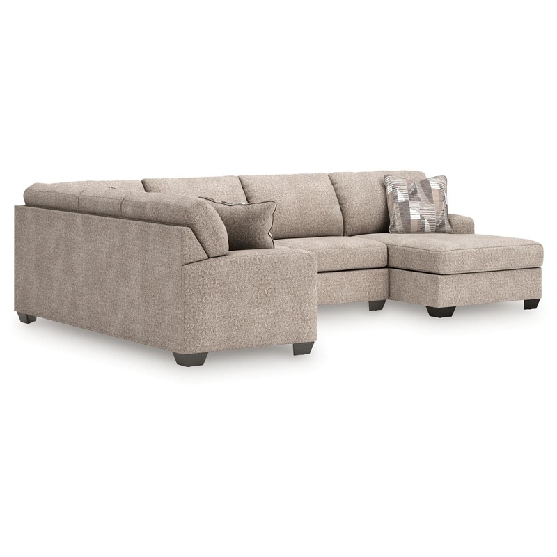 Seyler Lane – Beige – 3-Piece Sectional With RAF Chaise And LAF Sofa
