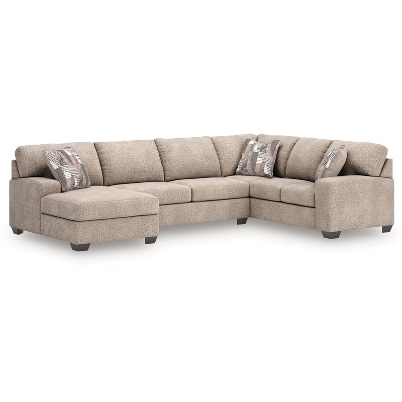 Seyler Lane – Beige – 3-Piece Sleeper Sectional With LAF Corner Chaise And RAF Sofa