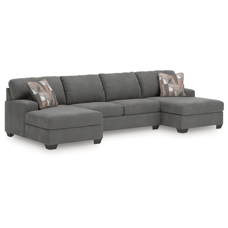 Seyler Lane – Greystone – 3-Piece Sleeper Sectional With RAF And LAF Chaises