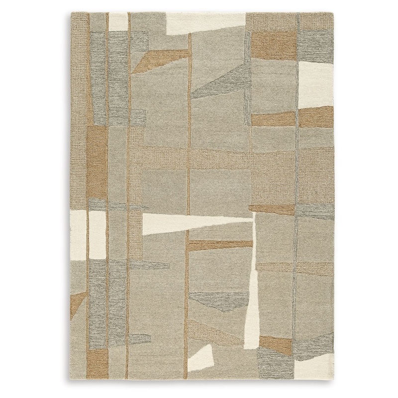 Abbotton – Taupe / Gray / Caramel – Medium Rug – 5′ x 7′