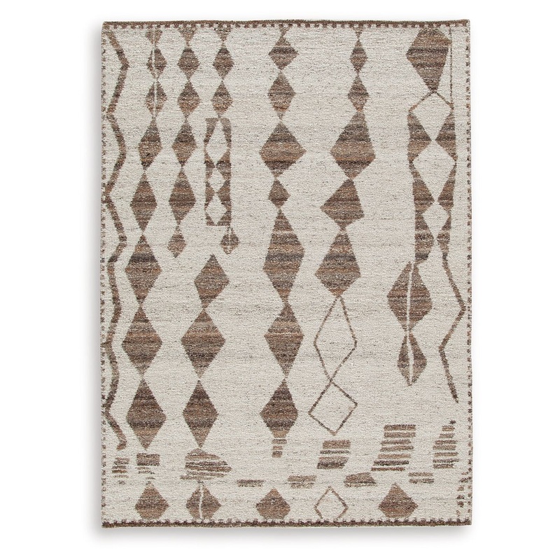 Brettler – Beige / Brown – Medium Rug – 5′ x 7′