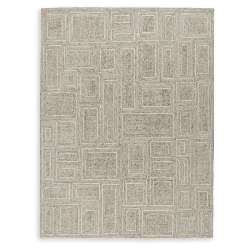 Brickburgh – Gray / Ivory / Honey – Large Rug – 8′ x 10′
