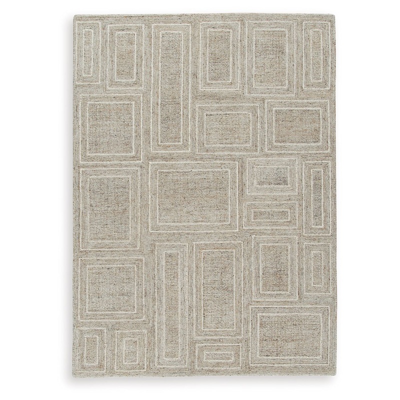 Brickburgh – Gray / Ivory / Honey – Medium Rug – 5′ x 7′