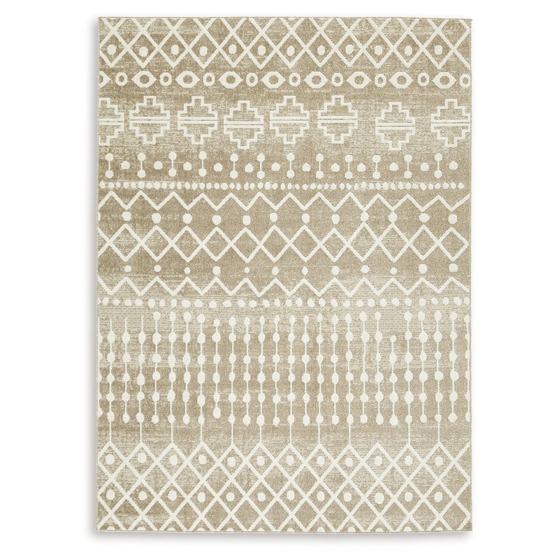 Bunchly – Tan / Brown / Cream – Medium Rug – 5′ x 7′