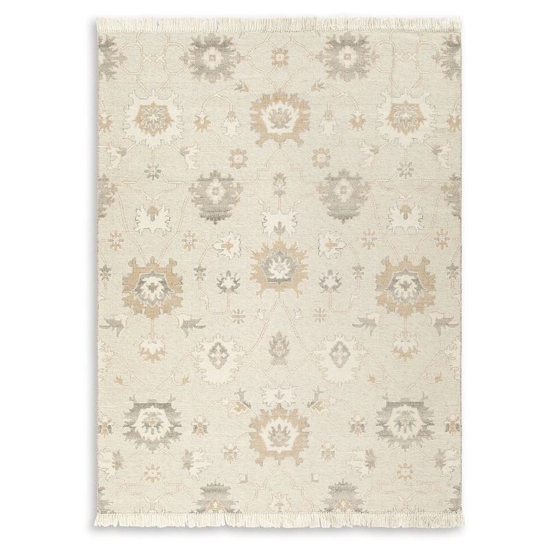 Calkin – Linen / Gray / Caramel – Large Rug – 8′ x 10′