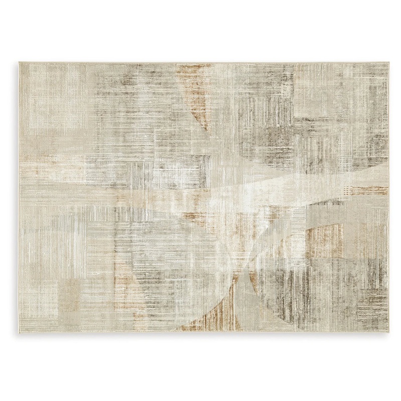 Truward – Linen / Gray / Caramel – Medium Rug – 5′ x 7′
