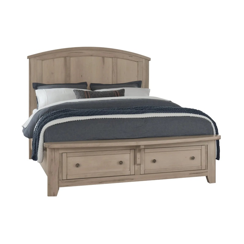 Woodbridge – King Arch Storage Bed – Clear Maple