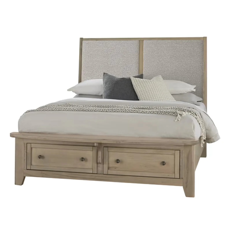 Woodbridge – King Storage Upholstered Bed With Grey Fabric – Shadow Grey