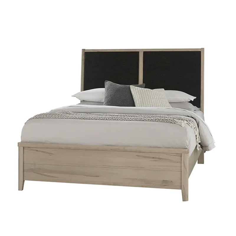 Woodbridge – Queen Upholstered Bed With Black Fabric – Shadow Grey