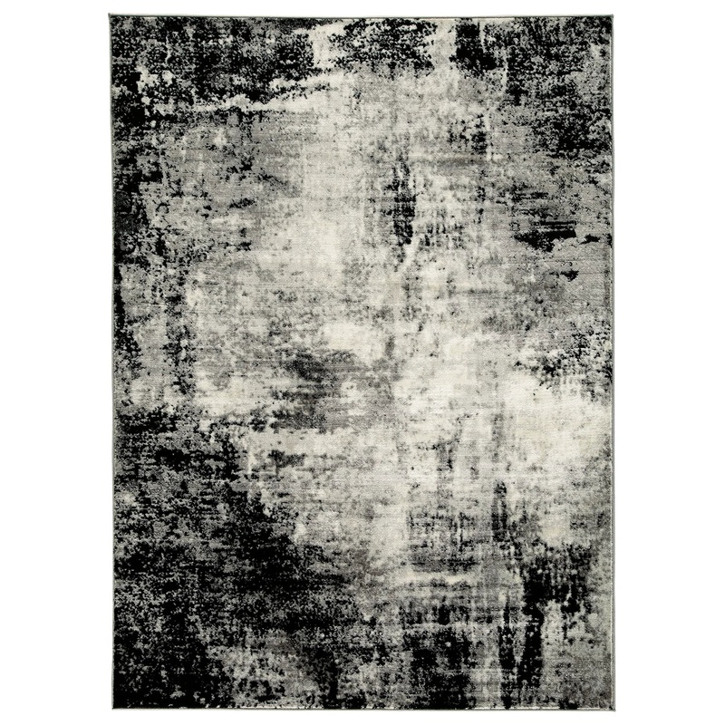 Zekeman – Black / Cream / Gray – Medium Rug – 5′ x 8′