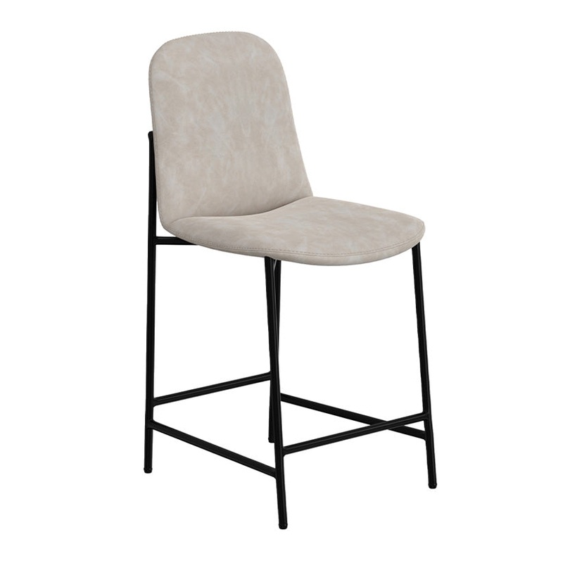 America – 24″ Upholstered Barstool – Oyster