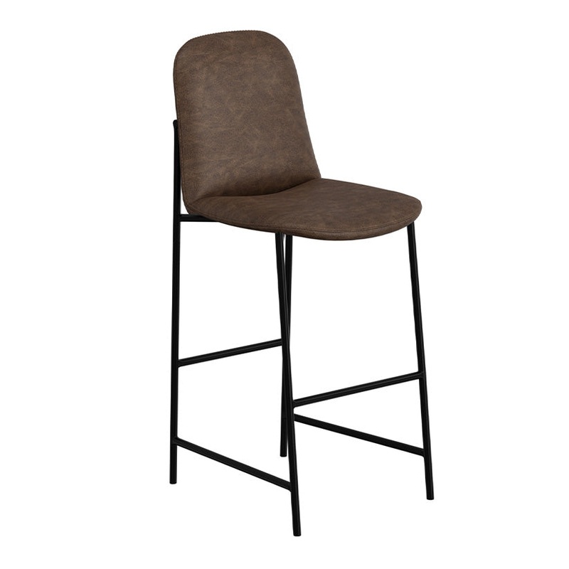 America – 30″ Upholstered Barstool – Chocolate Brown