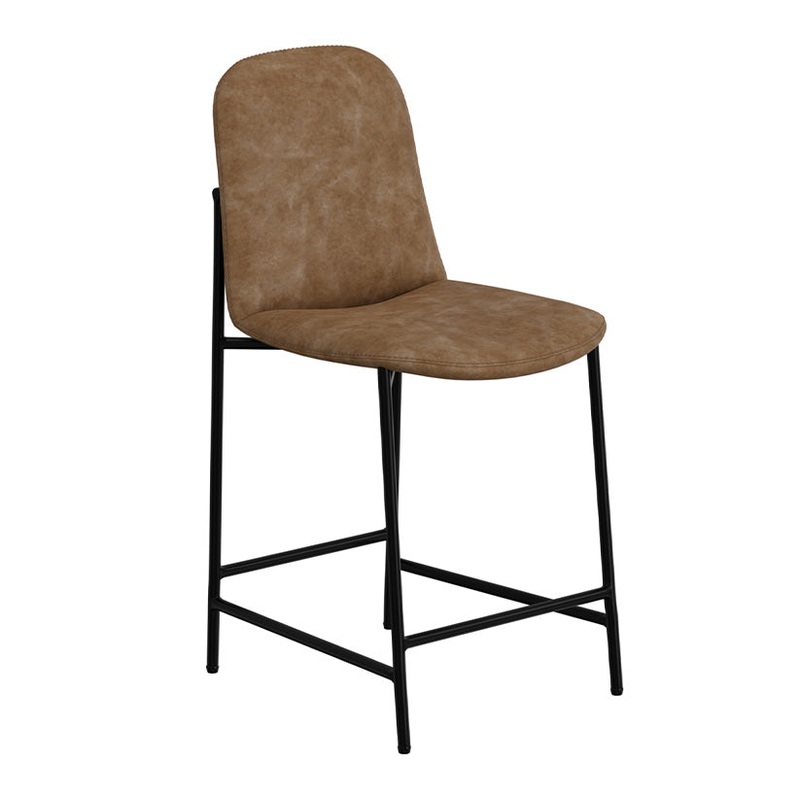 America – Metal Bar Stool – Caramel Color