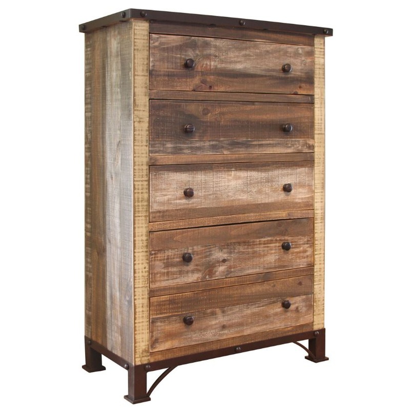 Antique – 5 Drawer Chest – Multicolor