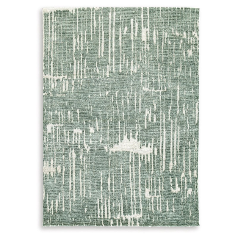 Cayworth – Teal / White – Large Rug – 8′ x 10′