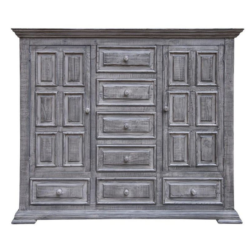 Terra Gray – Chest With 7 Drawers – Distressed Gray