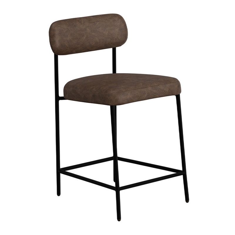 Salamanca – PU Bar Stool – Chocolate Brown