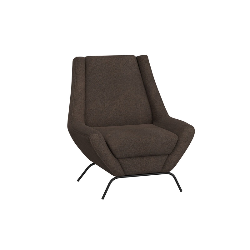 Tyne – Comfort Arm Chair Industrial Silhouette – Chocolate Brown