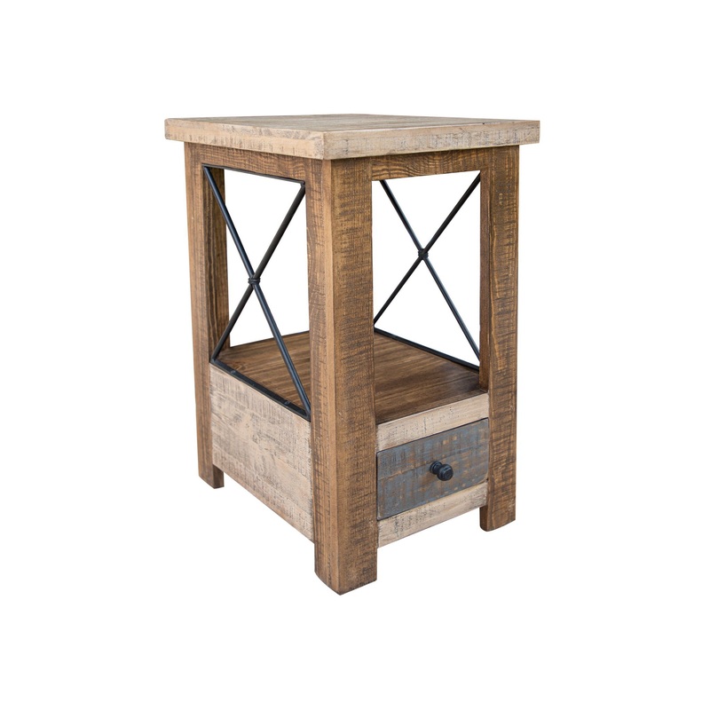 Andaluz – Chairside Table – Brown / Light Brown Antiqued