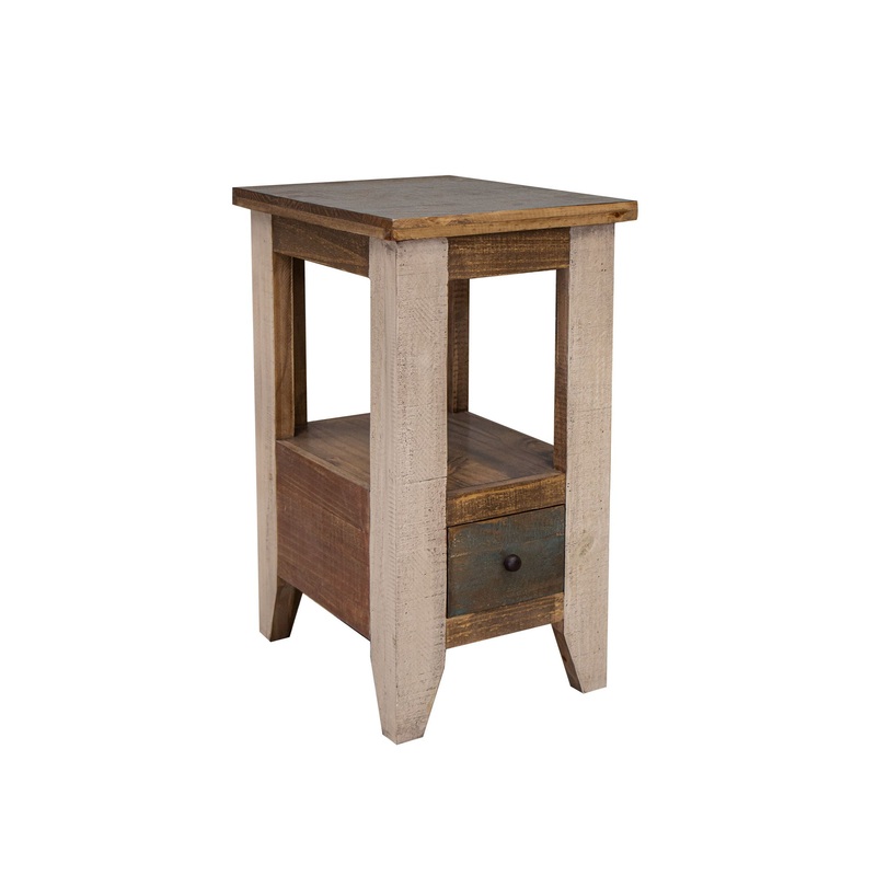 Antique – Multi-Drawer Chairside Table With 1 Drawer – Multicolor