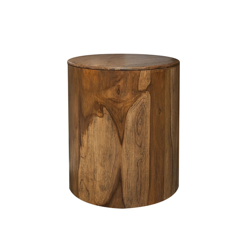 Balam – Chairside Table – Almond / Barrel Brown