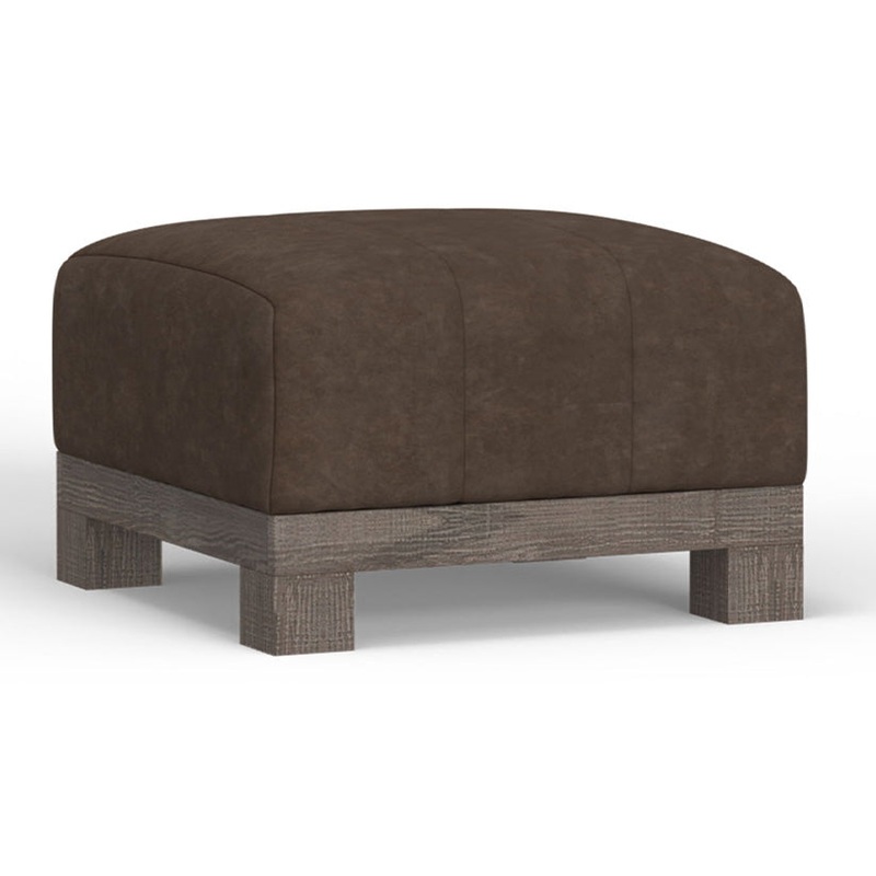 Samba – Upholstered Square Ottoman – Chocolate Brown