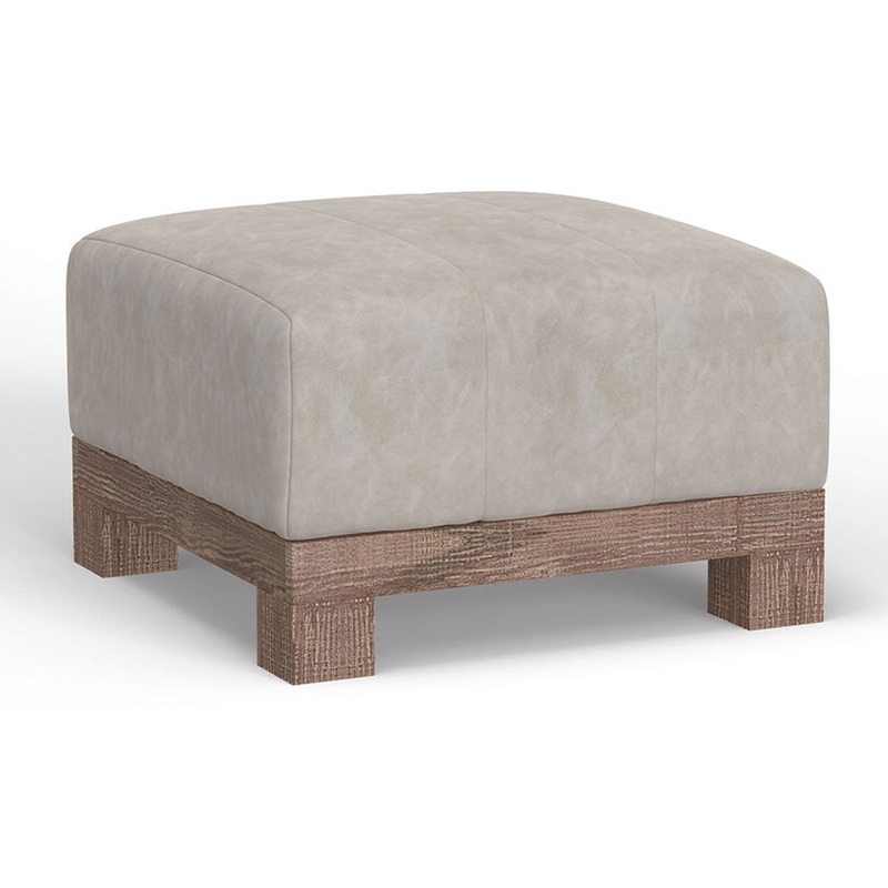 Samba – Upholstered Square Ottoman – Marfil