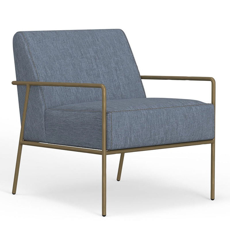 Aragon – Armchair – Blue / Gold