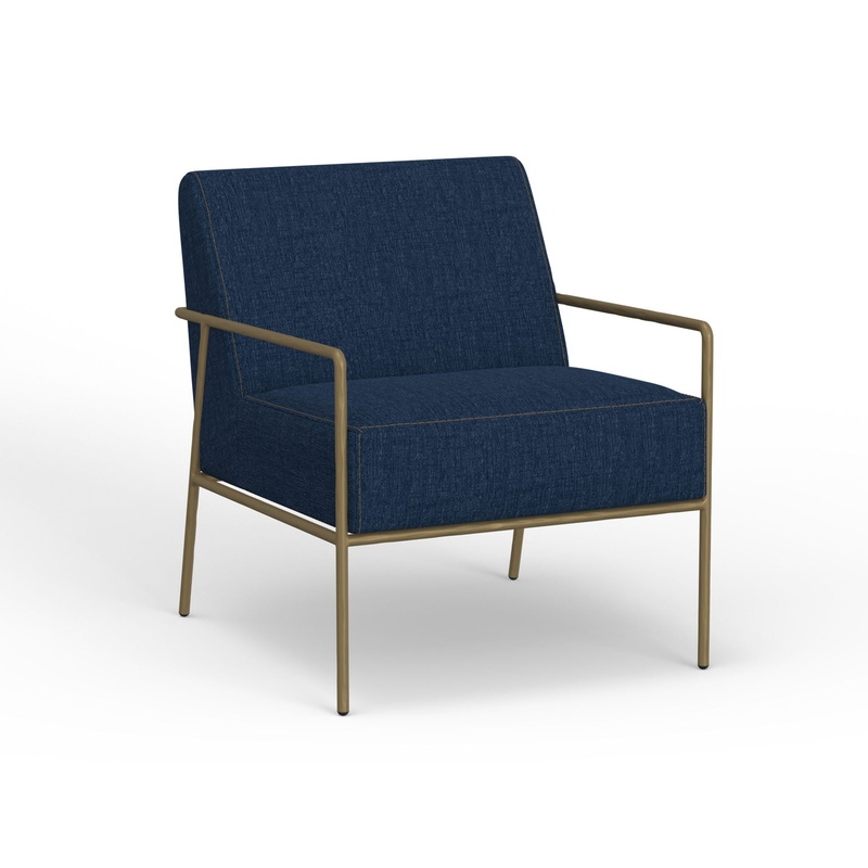 Aragon – Armchair – Dark Blue / Gold