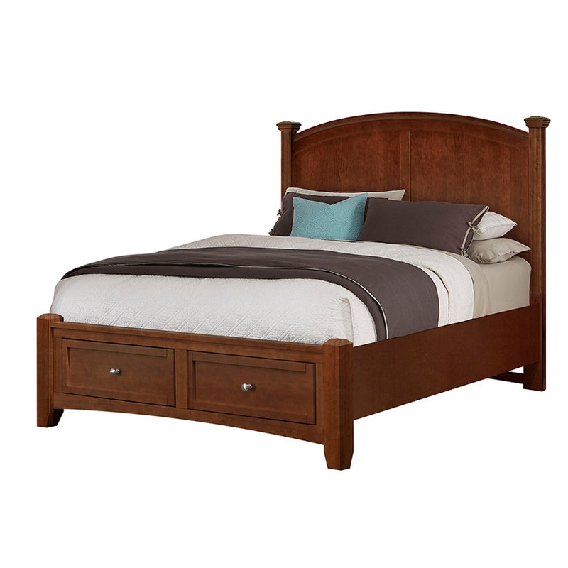 Bonanza – King Post Bed With Footboard Storage – Cherry