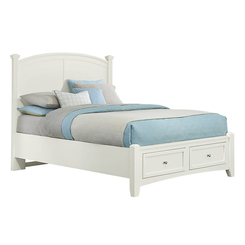 Bonanza – Queen Post Bed With Footboard Storage – White