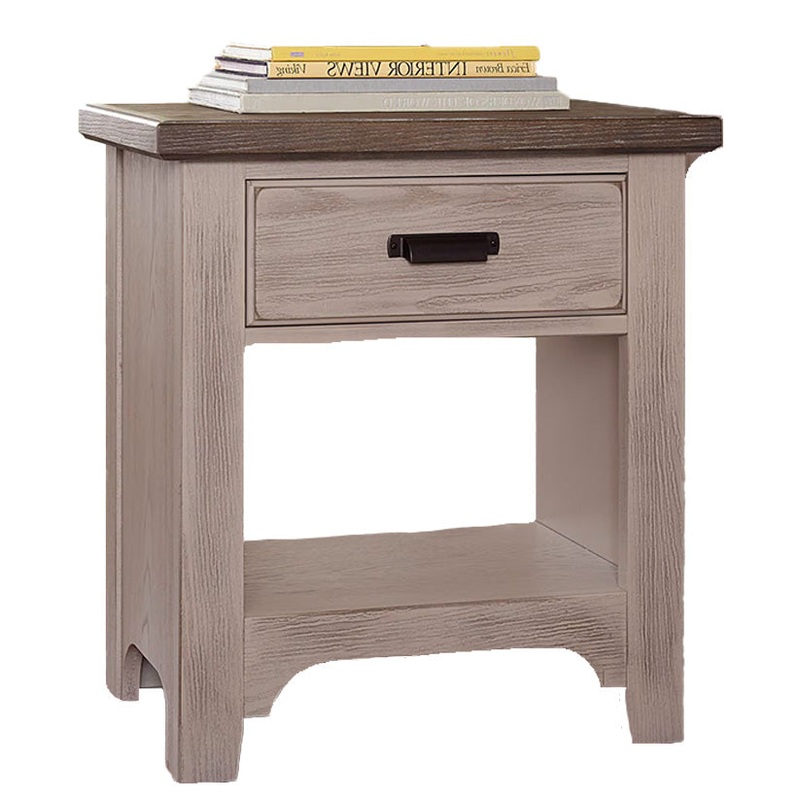 Bungalow – 1-Drawer Nightstand – Dover Grey Two Tone