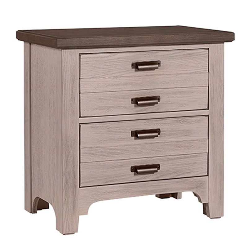 Bungalow – 2-Drawer Nightstand – Dover Grey Two Tone