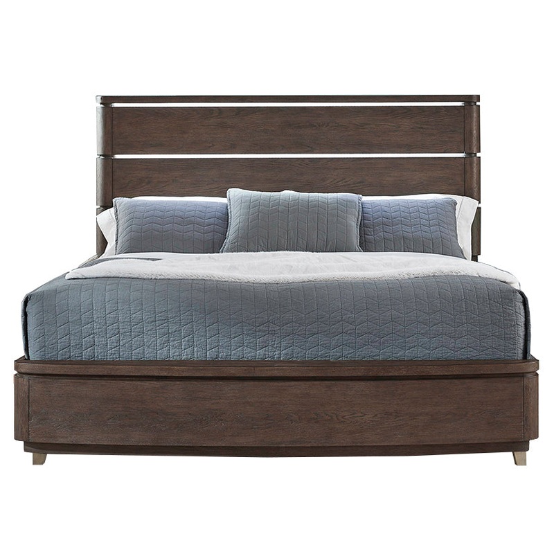 Cascade Falls – King Panel Bed – Satin Espresso