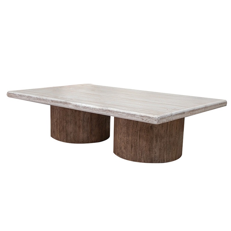 Sahara – Deluxe Cocktail Table – Light Cream / Brown Caramel