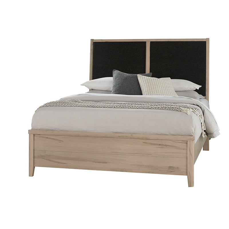 Woodbridge – California King Upholstered Bed with Black Fabric – Shadow Grey