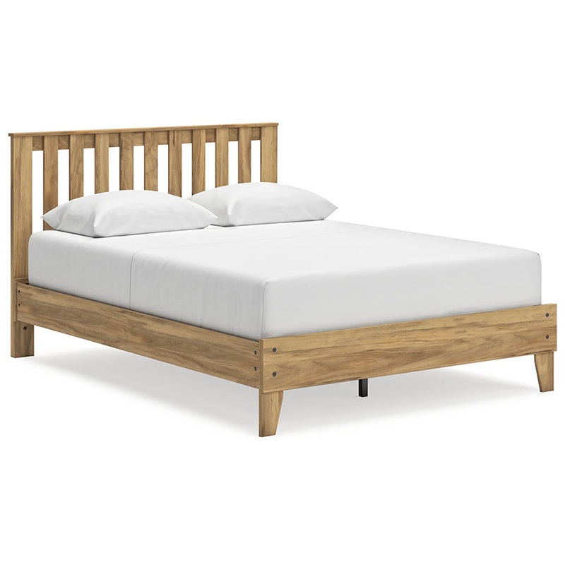 Bermacy – Light Brown – Queen Platform Panel Bed